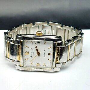 Gruen Precision Quartz Two-Tone Square Face Date Watch